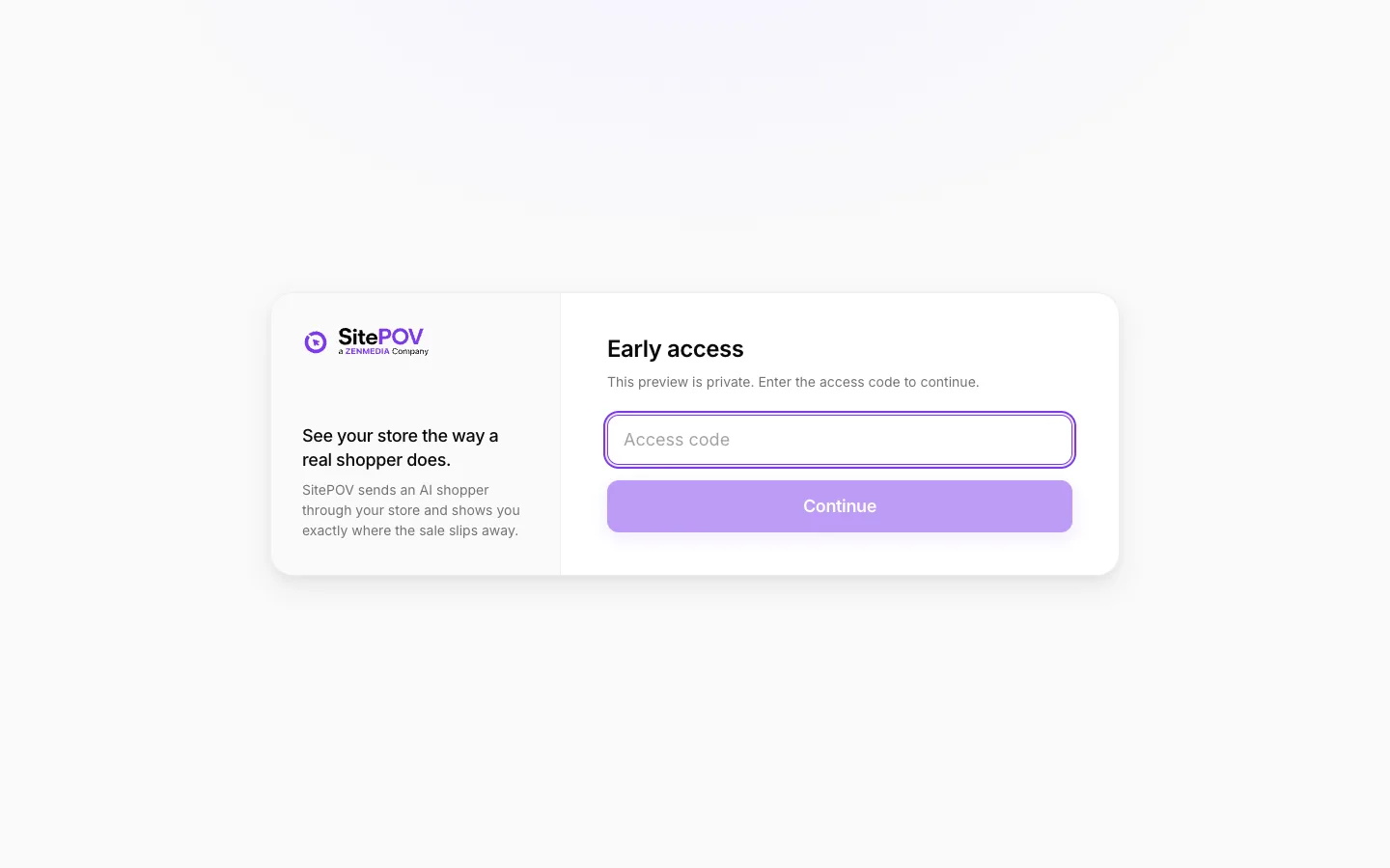 SitePOV home page